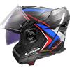 LS2, Casco Moto Modulare ADVANT X CARBON FUTURE II Gloss White Blue, L