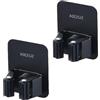 SENRISE Supporto per mocio da parete, 2 pezzi, in acciaio inox, autoadesivo, per cucina, bagno, lavanderia, giardino, garage, nero