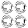 SENRISE 4 coperture per fori di troppopieno, in plastica, tappo di scarico per vasca da bagno, cucina, lavello (modello A)