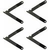 SENRISE 4 cerniere di supporto pieghevoli per coperchio, cerniere decorative girevoli a 180 gradi per casse in legno, scatole, vetrine, baule (D)