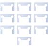 TopHomer 10 guarnizioni per cerniere in vetro, cerniere per porta della doccia, kit di ricambio per porta della doccia (trasparente)