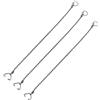 TopHomer 3 catene per WC in acciaio inossidabile, 25 cm, con leva a filo, accessori di ricambio per cassetta WC (perlina)