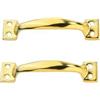 SENRISE 2 maniglie in ferro per porte in stile retrò, per giardino, cancello, cucina (oro)