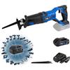 ENG PRO Sega A Gattuccio - Linea Professionale Monobatteria ONE4ALL 20V - Velocità 3000 rpm Capacità Taglio 115mm, Lama per legno + 1 Batteria 2.0Ah e Caricabatteria inclusi - ENG PRO