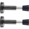TopHomer Fermaporta in acciaio inox, 103 mm, regolabile, autoadesivo, protezione da parete, per camera da letto e bagno (nero)
