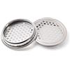 SENRISE Griglia di ventilazione con foro rotondo in rete in acciaio inox, per cucina, bagno, armadio, scarpiera (53 mm, 2 pezzi)
