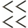 SENRISE 4 cerniere di supporto pieghevoli per coperchio, cerniere decorative girevoli a 180 gradi, per custodie in legno, scatole, vetrine, baule (F)