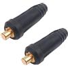 TopHomer 2 pz Spine Connettore per Saldatrice, Nero Raccordo Rapido per Cavo di Saldatura per Attrezzature di Saldatura TIG, DKJ10-25, Maschio