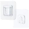 Tissting Ganci da Parete a Doppia Faccia 6cm Plastica Trasparente Adesivo Senza Traccia Appendiabiti da Parete con Cuscinetto da 3kg Supporto Adesivo per Montaggio a Parete per Bagno Cucina