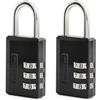 Master Lock Lucchetto a combinazione nero, per interni e palestra, con codice a 3 cifre personalizzabile per bagagli, zaini, armadi, 2 pezzi, 647EC2