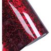 Generic Pellicola autoadesiva in fibra di carbonio forgiata rossa per auto, 30 x 30 cm, adesivo per protezione solare, pellicola in vinile per auto/camion/, resistente al calore e facile da applicare