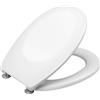 Cornat Waterful KSSI00 Copriwater Sedile WC, Modello Siros, Cerniere in Acciaio Inox, Bianco