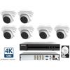 Hikvision Kit Videosorveglianza Hikvision DVR con 6 Telecamere dome 8 MP 4K HDD 1 TB