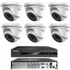 Hikvision KIT videosorveglianza Hikvision DVR 8 Canali 6 Telecamere dome 2 MP Hdd 500gb