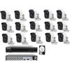 Hikvision KIT videosorveglianza HikvisionDVR16 Canali 15 Telecamere bullet 5 MP Hdd 500gb