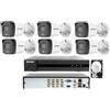 Hikvision Kit Videosorveglianza HIKVISION DVR 8 Canali 5MP 3K 6 Telecamere Bullet HDD 1TB
