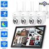HISSEU Hiseeu 5MP Wifi Kit 4 Telecamere Monitor Sorveglianza HD 1TB Sicurezza Notturna