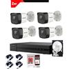 Hikvision Kit Videosorveglianza Hikvision DVR 4 canali 4 telecamere bullet 2 MP HDD 500GB