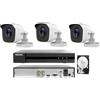 Hikvision KIT videosorveglianza Hikvision DVR 4 Canali 3 Telecamere bullet 5 MP Hdd 500gb