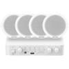 Hikvision Kit audio analogico con amplificatore analogico da 60 W e 4 altoparlanti da 6W
