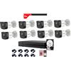 HIKVISION Kit Videosorveglianza Hikvision DVR 8 canali 8 telecamere bullet 2 megapixel hdd