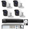 Hikvision KIT videosorveglianza Hikvision DVR 8 Canali 4 Telecamere bullet 5 MP Hdd 500gb