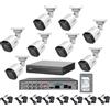 Dahua Kit videosorveglianza dahua DVR 8 canali 8 telecamere bullet 2 MP Full HD hd 500