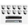 Hikvision KIT videosorveglianza Hikvision DVR 16 Canali 10 Telecamere dome 2 MP Hdd 500gb