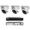 Hikvision KIT videosorveglianza Hikvision DVR4 Canali 3 Telecamere DOME 5 MP Hdd 500gb