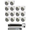 Hikvision KIT videosorveglianza Hikvision DVR 16 canali 14 telecamere colorvu 2 MP hdd 1tb