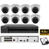 HIK VISION Kit videosorveglianza IP Hikvision Nvr POE 8 Canali 8 telecamere turret 4 MP HDD