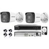 Hikvision Kit Videosorveglianza HIKVISION DVR 4 Canali 5MP 3K 2 Telecamere Bullet HDD 1TB