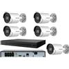 Hikvision KIT videosorveglianza Hikvision NVR IP POE 5 TELECAMERE ACUSENSE 8MP 4K 1TB hdd