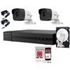 HIKVISION KIT VIDEOSORVEGLIANZA HIKVISION DVR 4 CANALI 3K TELECAMERE BULLET 5 MPX HD 500GB