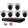 HIKVISION KIT VIDEOSORVEGLIANZA HIKVISION IP POE 8 CANALI 6 TELECAMERE DOME 4 MPX 1TB