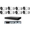 Hikvision KIT videosorveglianza Hikvision NVR IP POE 8 TELECAMERE ACUSENSE 8MP 4K 1TB hdd