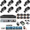 KIT VIDEOSORVEGLIANZA 8 TELECAMERA INFRAROSSI DVR + ALIMENTATORE + CAVi