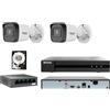Hikvision Kit videosorveglianza IP Hikvision Nvr 4 Canali 2 telecamere bullet 2mpx hd 1 TB