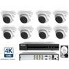 Hikvision Kit Videosorveglianza Hikvision DVR con 8 Telecamere dome 8 MP 4K HDD 1 TB