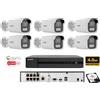 HIKVISION KIT videosorveglianza ip POE Hikvision Nvr 8 canali 4K 6 telecamere Smart Hybrid