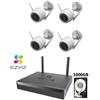 EZVIZ KIT VIDEOSORVEGLIANZA EZVIZ WIFI NVR 8 CANALI 4 TELECAMERE 2K 3 MP WIRELESS HDD