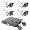 Each Italy KIT videosorveglianza AHD 4 canali DVR 5 MP 4 Telecamere 5 MP 3,6mm 48 led 500gb