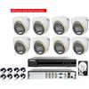 HIKVISION Kit Videosorveglianza Hikvision DVR con 8 Telecamere 2MP ColorVu Audio e HDD 1TB