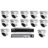 Hikvision KIT videosorveglianza Hikvision DVR16 Canali 12 Telecamere DOME 5 MP Hdd 500gb