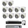 Hikvision KIT videosorveglianza Hikvision DVR 16 canali 10 telecamere colorvu 2 MP hdd 1tb