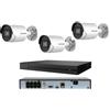 Hikvision KIT videosorveglianza Hikvision NVR IP POE 3 TELECAMERE ACUSENSE 8MP 4K 1TB hdd