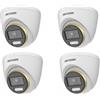 Hikvision Telecamera TVI/AHD/CVI/CVBS ColorVu Dome 2 mpx Audio 2,8 mm IP67