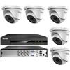 Hikvision KIT videosorveglianza Hikvision DVR 8 Canali 5 Telecamere dome 2 MP Hdd 500gb