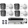 Hikvision Kit Videosorveglianza HIKVISION DVR 8 Canali 5MP 3K 4 Telecamere Bullet HDD 1TB