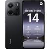 Xiaomi Smartphone Redmi Note 14 6+128GB nero sistema di telecamere AI da 108 MP